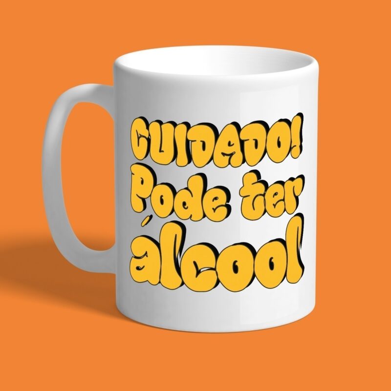 Caneca "Cuidado! pode ter álcool" - Imagem 2