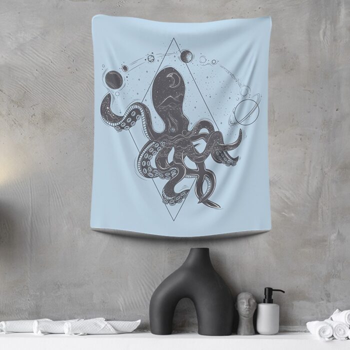 Bandeira Decorativa Polvo Lunar