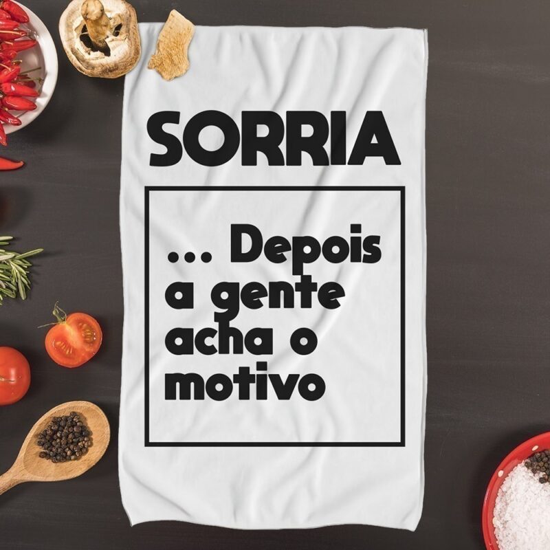 Pano de prato "Sorria" - Imagem 2