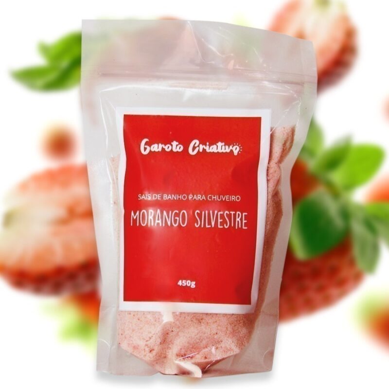 Sais de Banho Para Chuveiro Morango Silvestre 500g