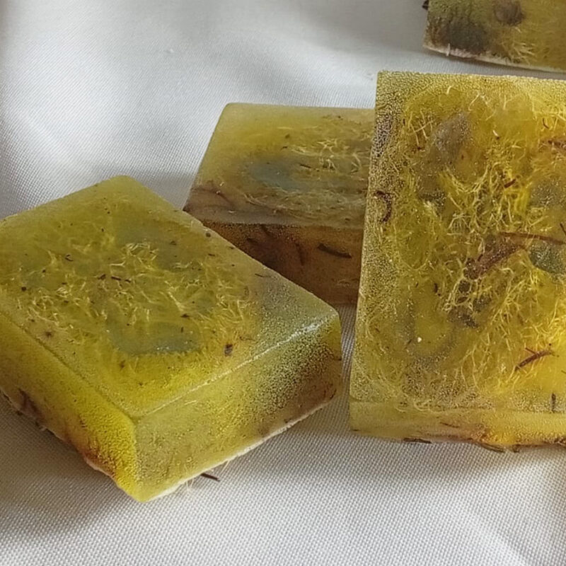 Kit sabonete com esponja vegetal Alecrim